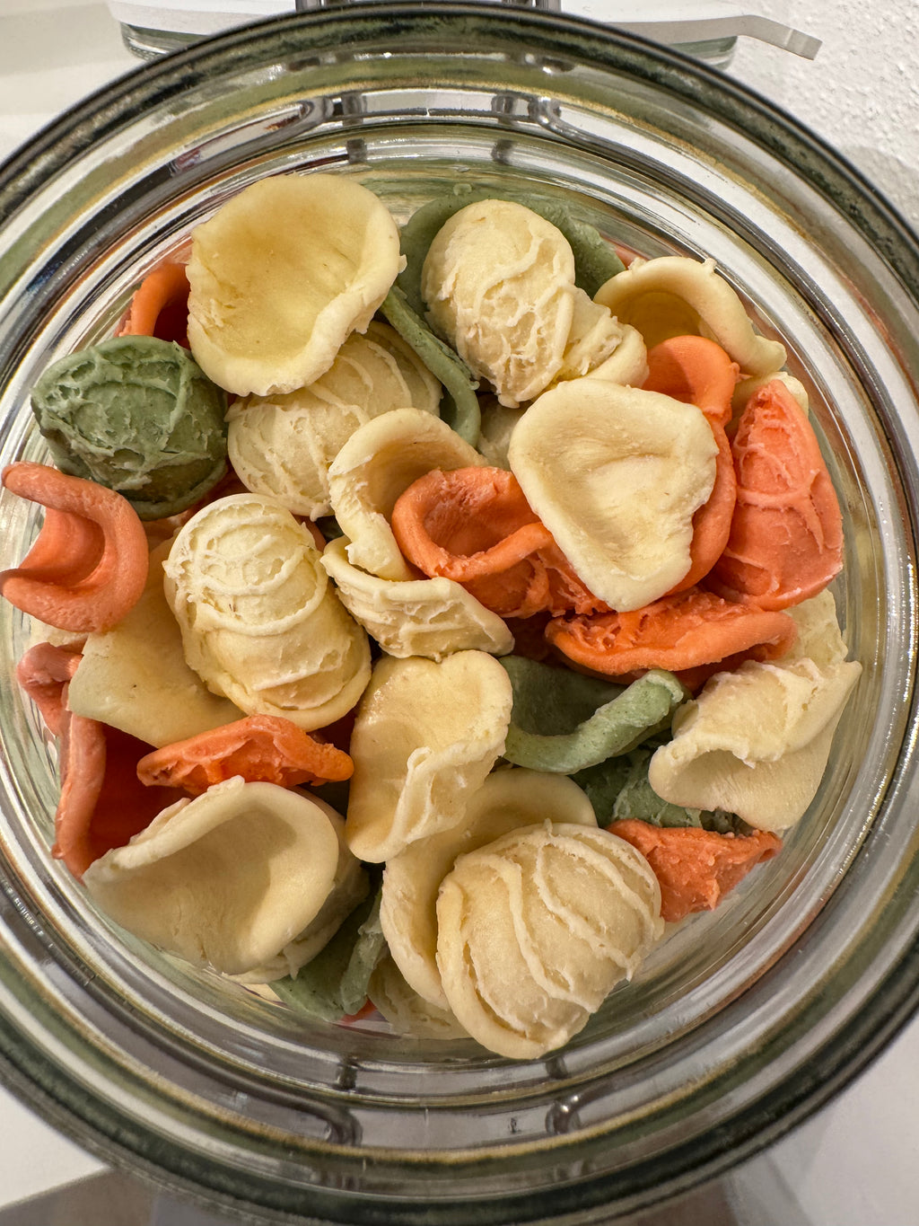 Orecchiette tricolore 100g €1,95
