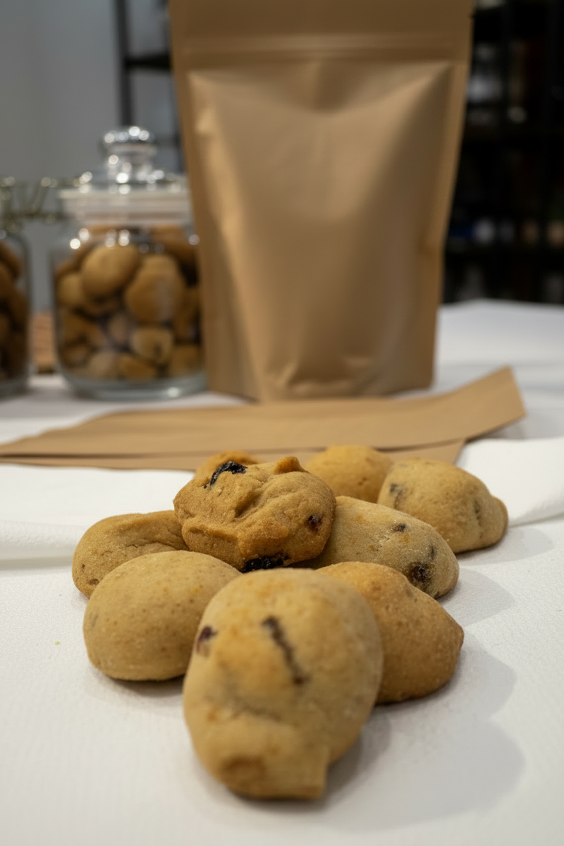 Biscotti Vegani arancia e mirtilli rossi