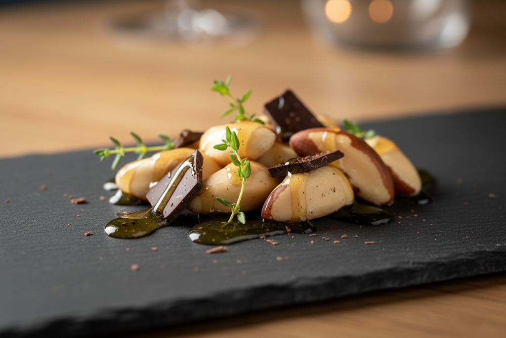 Noci brasiliane gourmet su ardesia