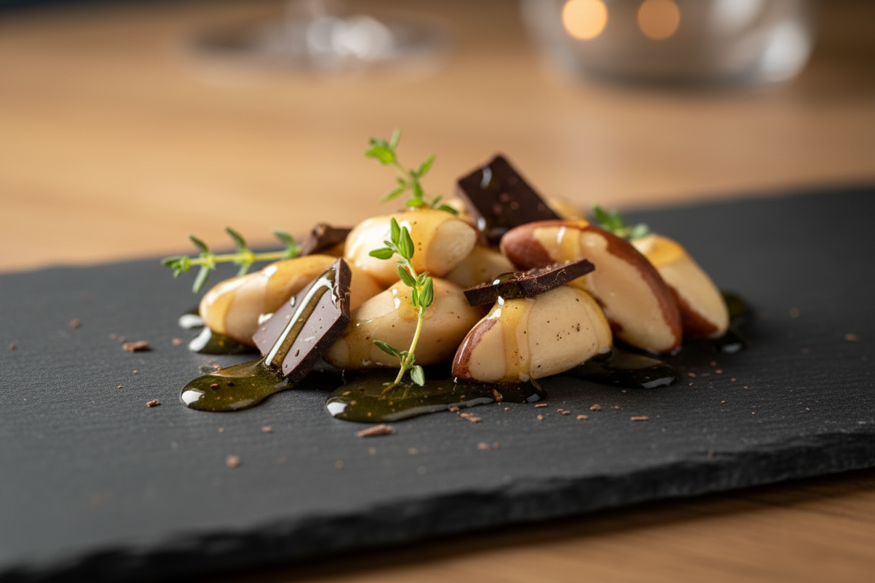 Noci brasiliane gourmet su ardesia